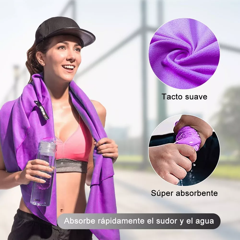 2 Serviettes en Microfibre | Violet