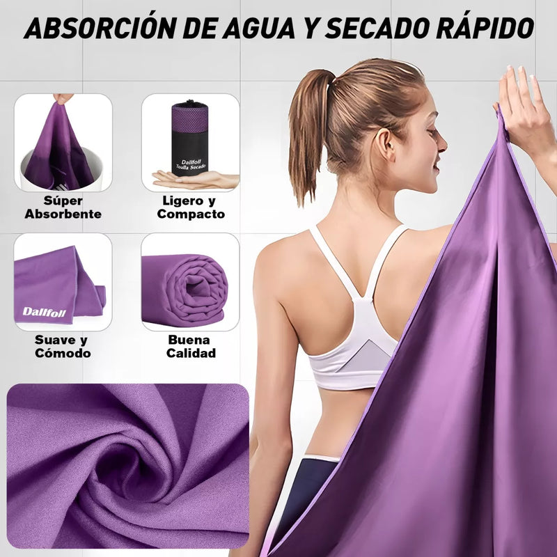 2 Serviettes en Microfibre | Violet