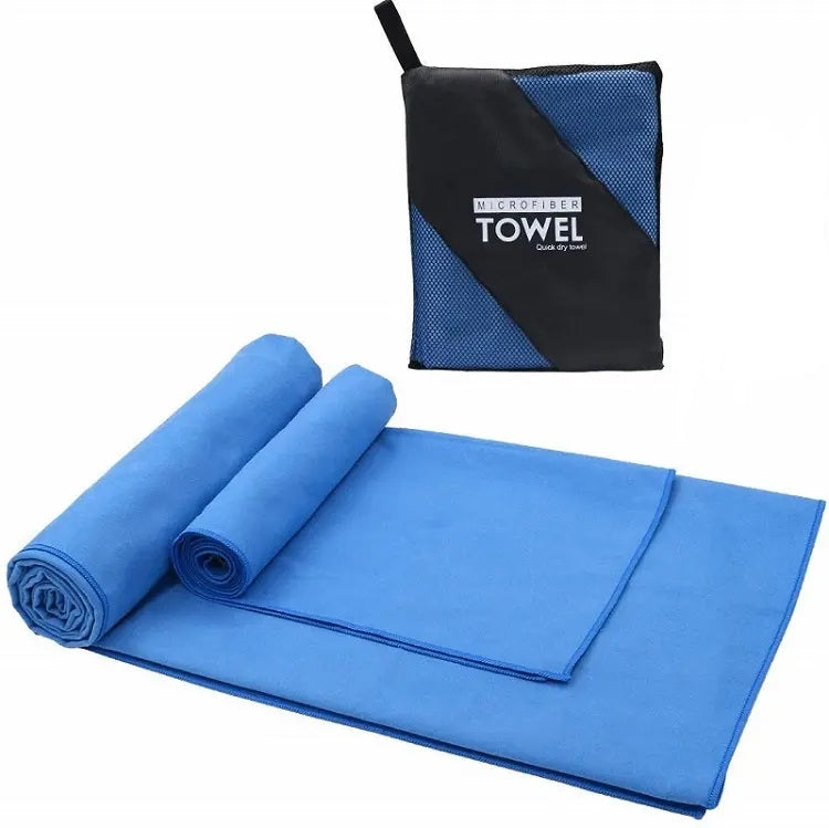 2 Serviettes en Microfibre - | Bleu