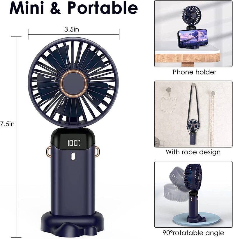 Mini Ventilateur Portable rechargeable avec ficelle de cou