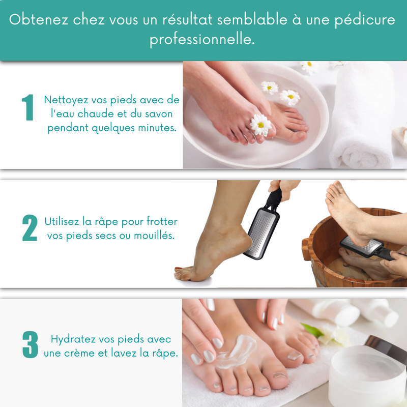 Râpe à pieds et Lime Double Face | Pour de beaux pieds en vacances