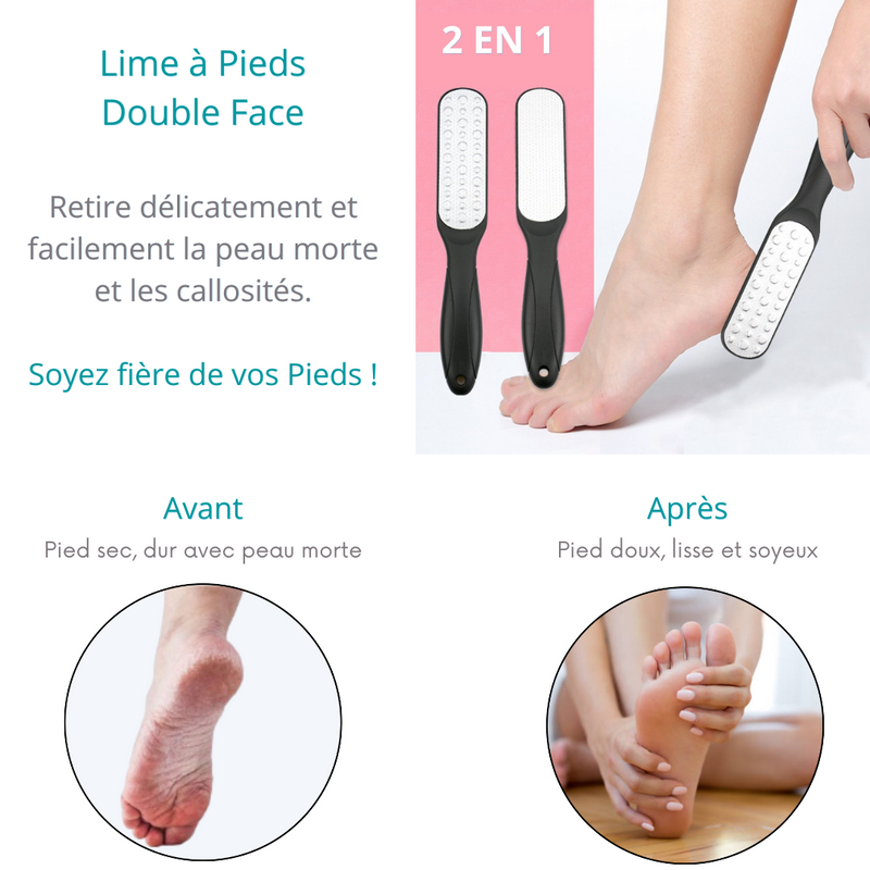 Râpe à pieds et Lime Double Face | Pour de beaux pieds en vacances