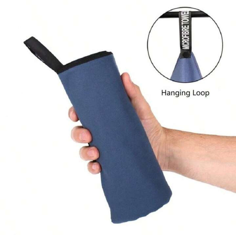 2 Serviettes en Microfibre - | Bleu