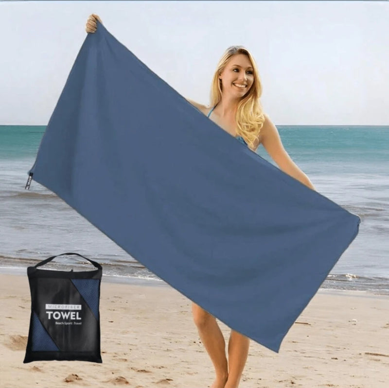 2 Serviettes en Microfibre | Violet ou Bleu