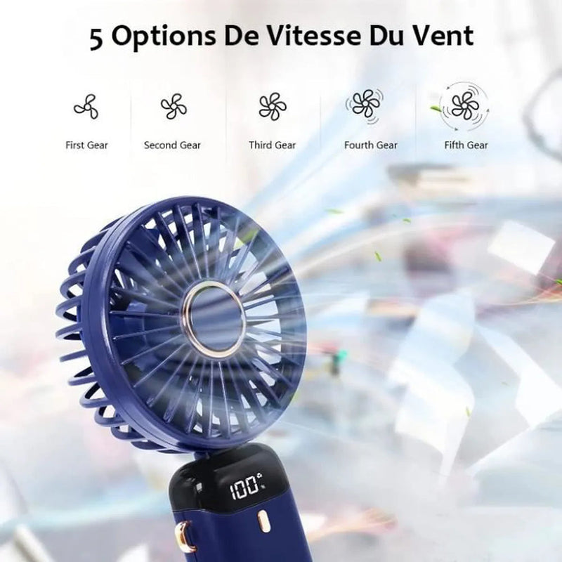 Mini Ventilateur Rechargeable + Grande Serviette en Microfibre Ultra-Absorbante