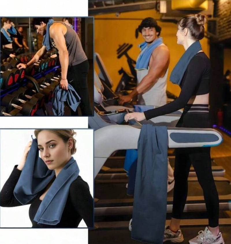 2 Serviettes en Microfibre | Violet ou Bleu