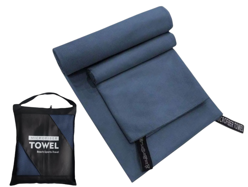 2 Serviettes en Microfibre | Violet ou Bleu